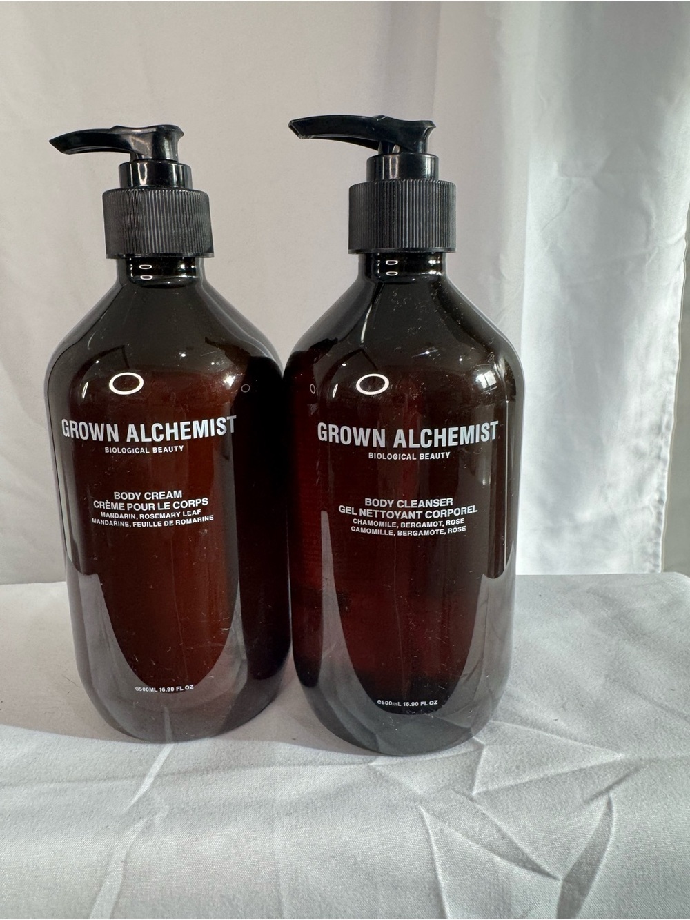 Grown Alchemist Amber-Brown Pump Body Cleanser & Cream Duo